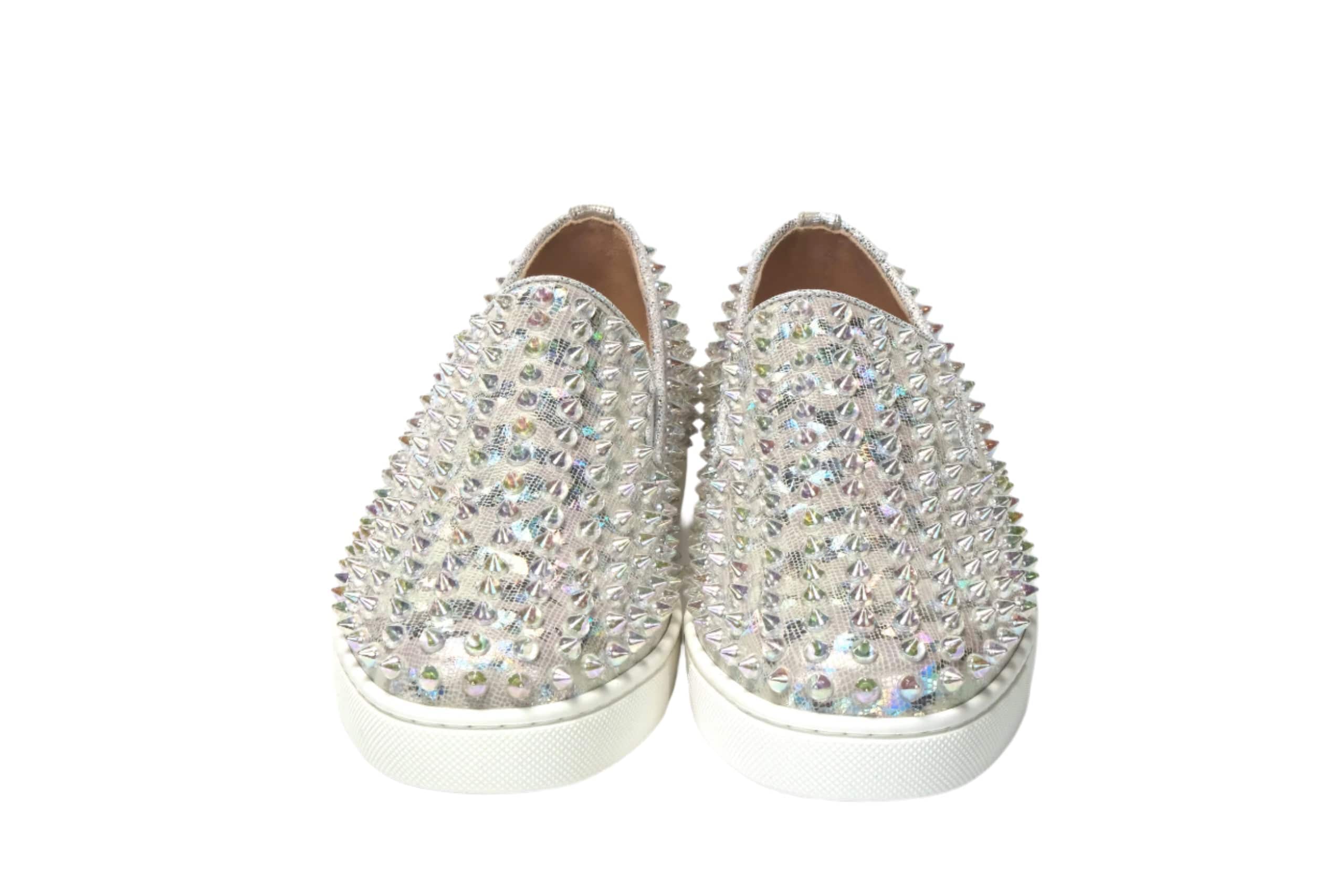 Christian Louboutin White Ab/Clear Ab Roller Boat Woman Flat Sneaker - ACCEXO
