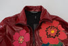 Dolce & Gabbana Maroon Floral Luxe Jacket