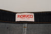 Fiorucci Chic Mid Waist Dark Blue Denim Skirt