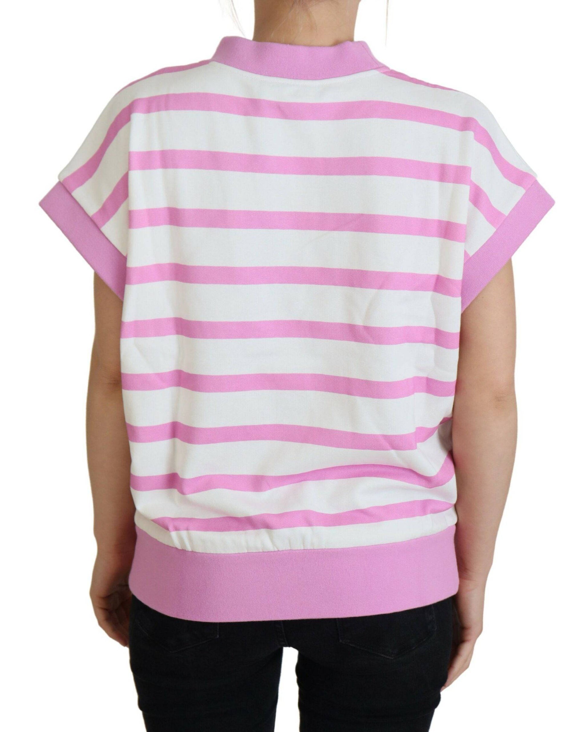Dolce & Gabbana Exclusive Striped Cotton Crew Neck Tee - IT44 | L