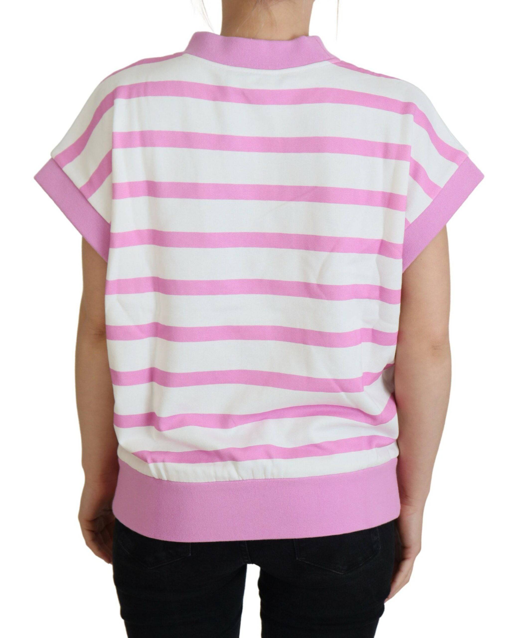 Dolce & Gabbana Exclusive Striped Cotton Crew Neck Tee - IT44 | L