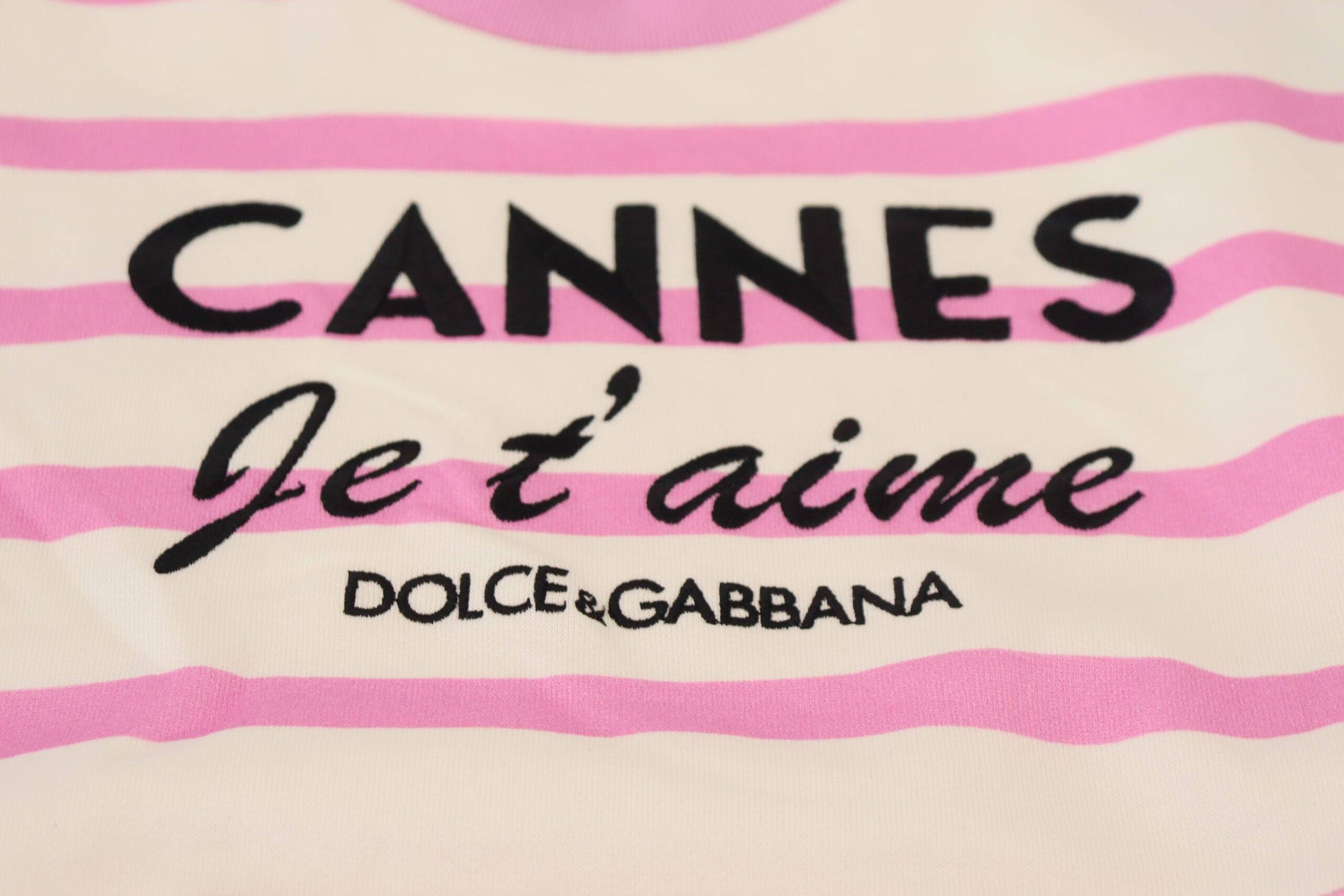 Dolce & Gabbana Exclusive Striped Cotton Crew Neck Tee - IT44 | L