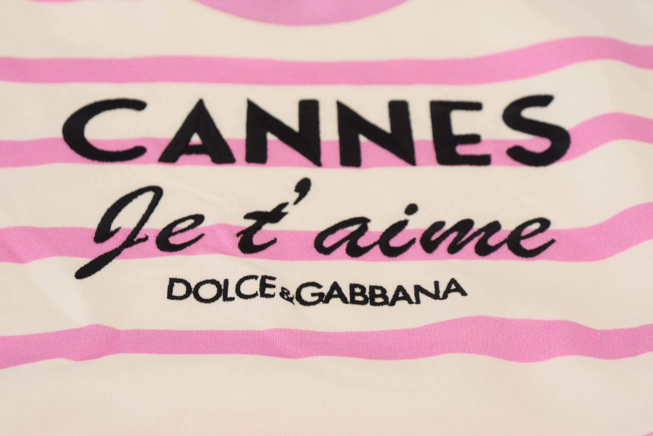 Dolce & Gabbana Exclusive Striped Cotton Crew Neck Tee - IT44 | L