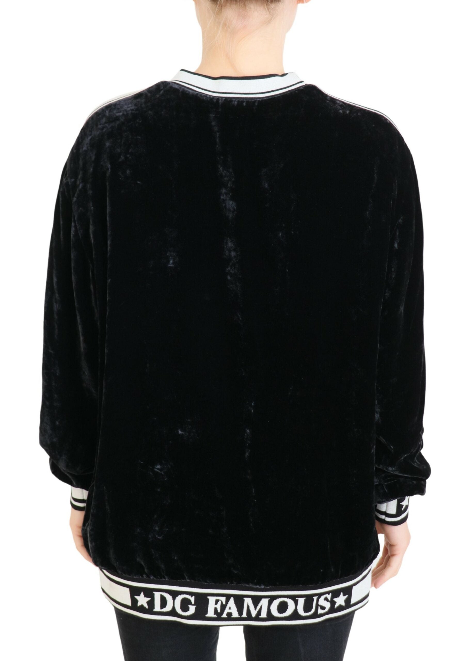 Dolce & Gabbana Elegant Silk Blend Velvet Sweater - ACCEXO