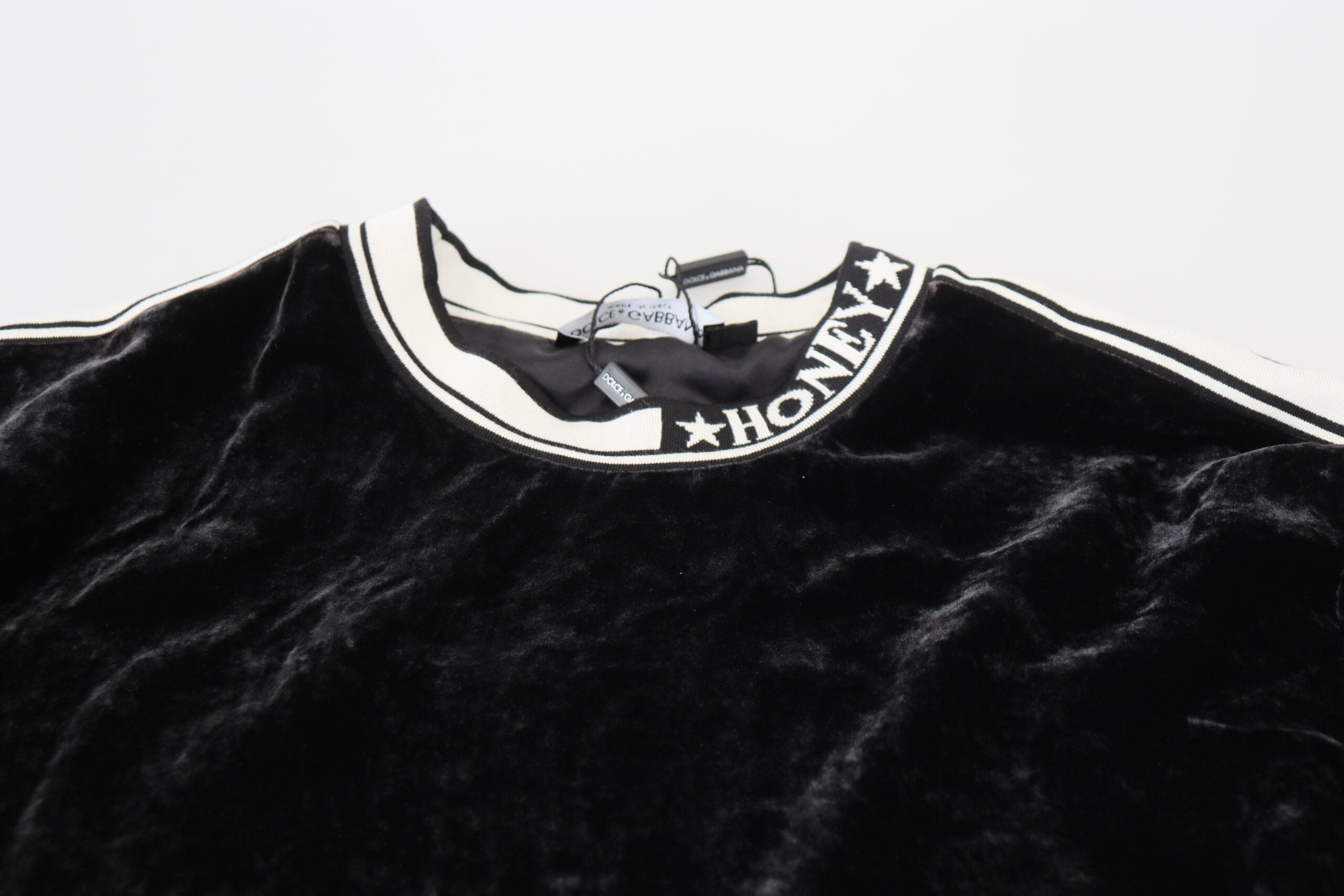Dolce & Gabbana Elegant Silk Blend Velvet Sweater - ACCEXO