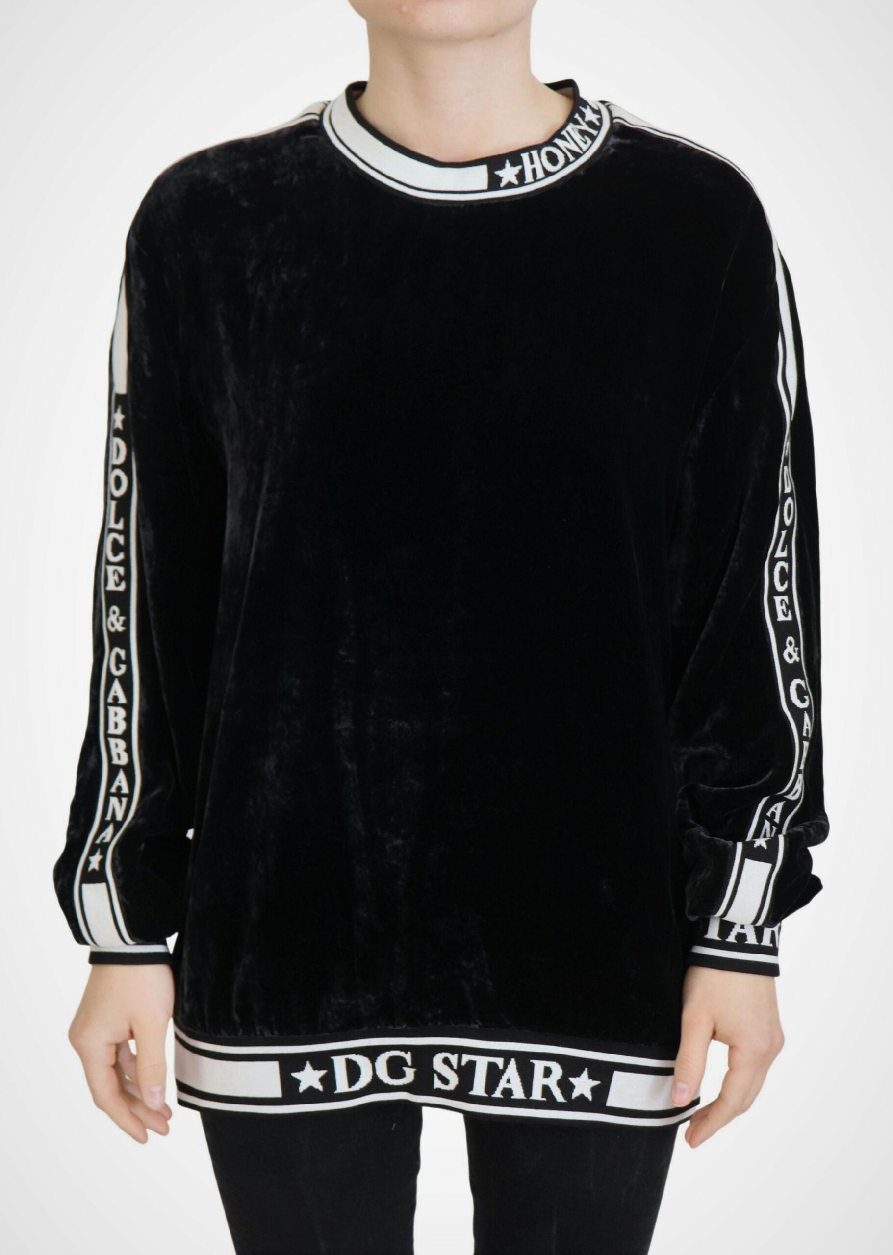 Dolce & Gabbana Elegant Silk Blend Velvet Sweater - ACCEXO