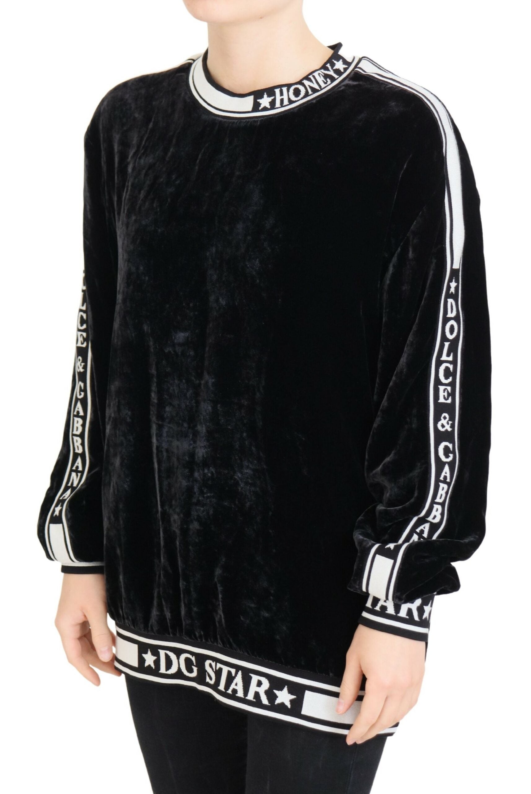 Dolce & Gabbana Elegant Silk Blend Velvet Sweater - ACCEXO