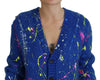 Dolce & Gabbana Elegant Multicolor Splash Mohair Cardigan