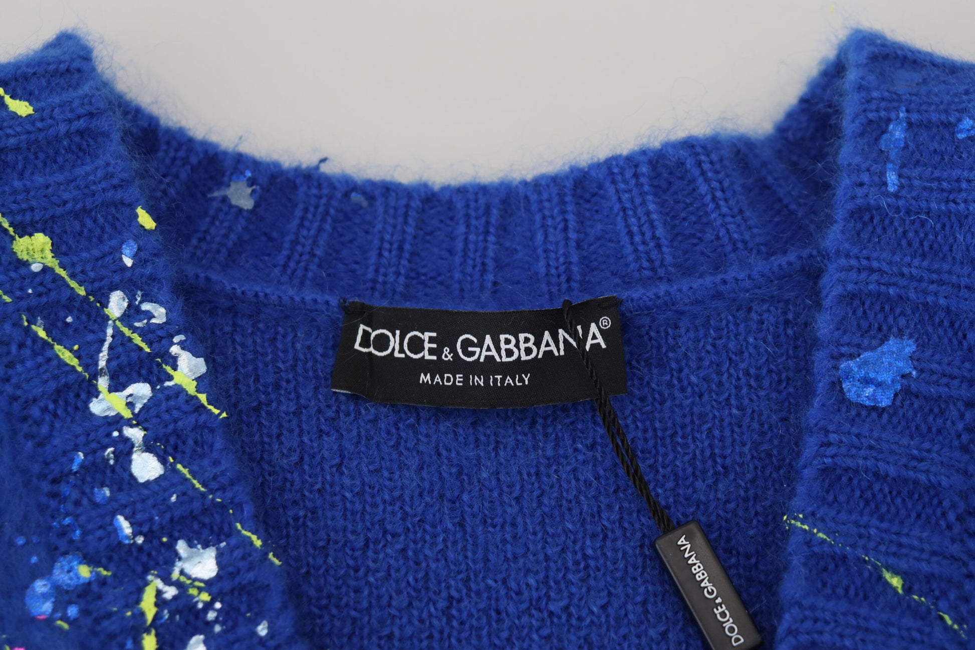 Dolce & Gabbana Elegant Multicolor Splash Mohair Cardigan - ACCEXO