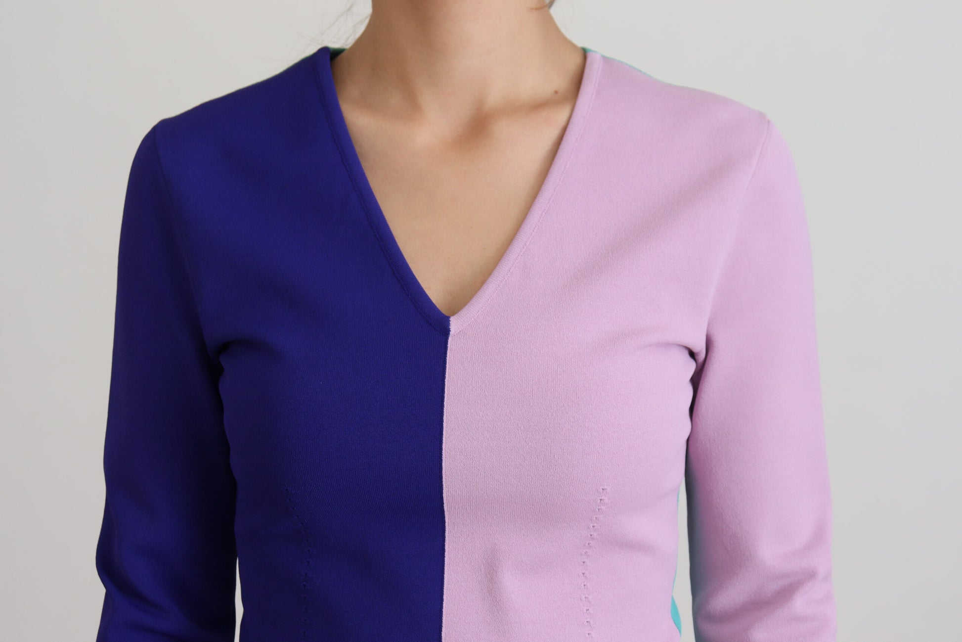 Dolce & Gabbana Chic Multicolor V-Neck Pullover Sweater - ACCEXO