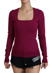 Dolce & Gabbana Multicolor Square Neck Pullover Sweater - ACCEXO
