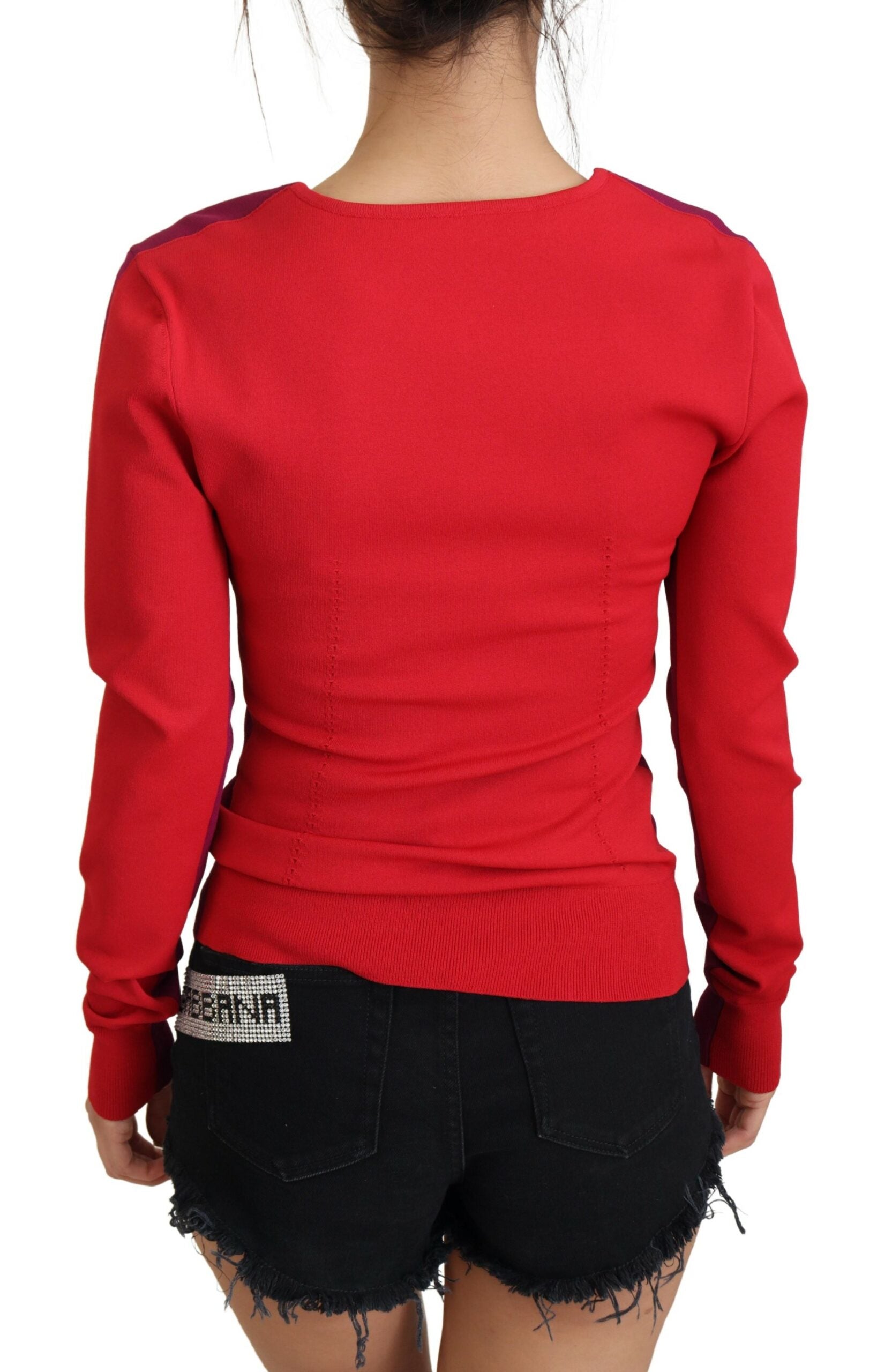 Dolce & Gabbana Multicolor Square Neck Pullover Sweater - ACCEXO