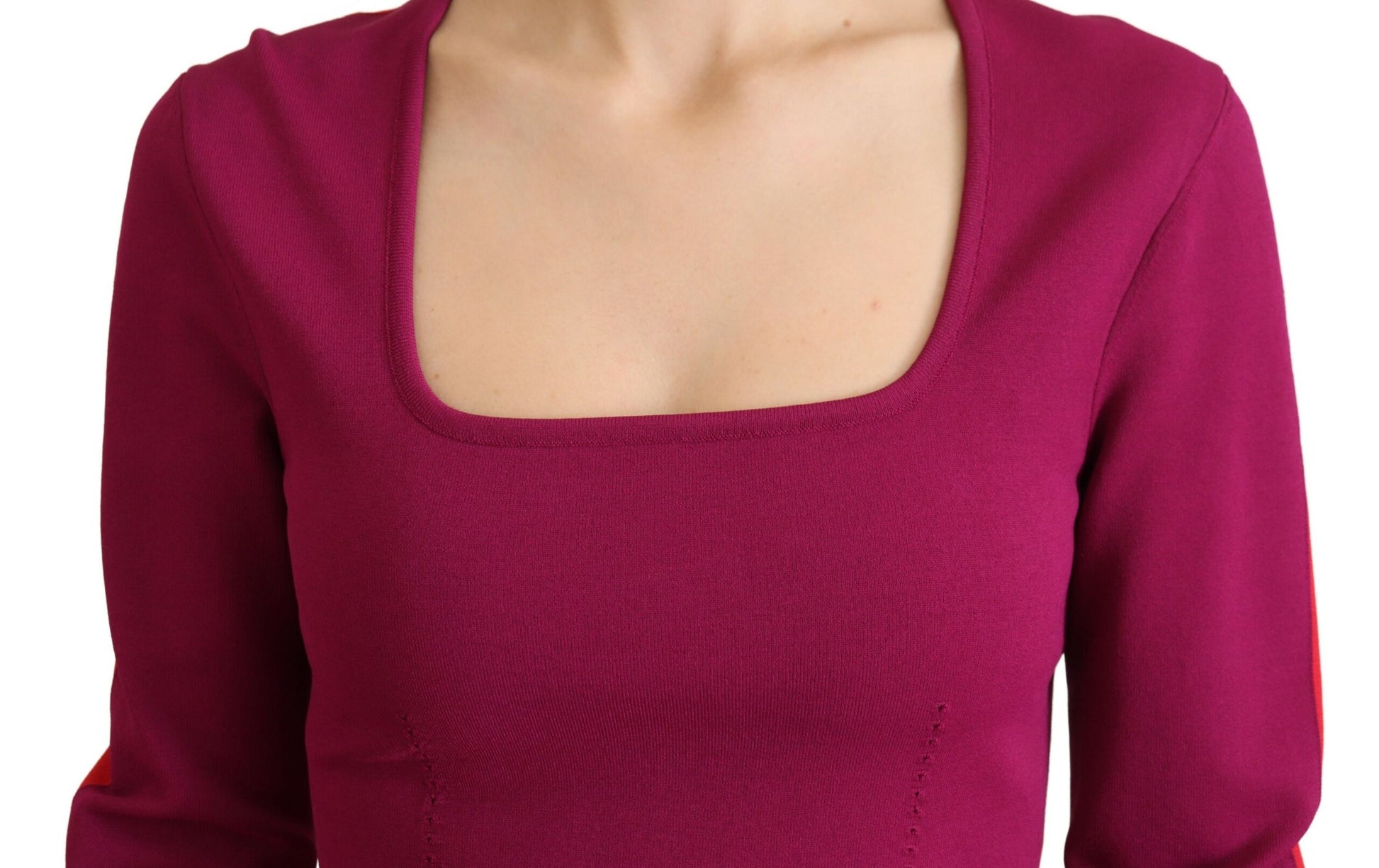 Dolce & Gabbana Multicolor Square Neck Pullover Sweater - ACCEXO