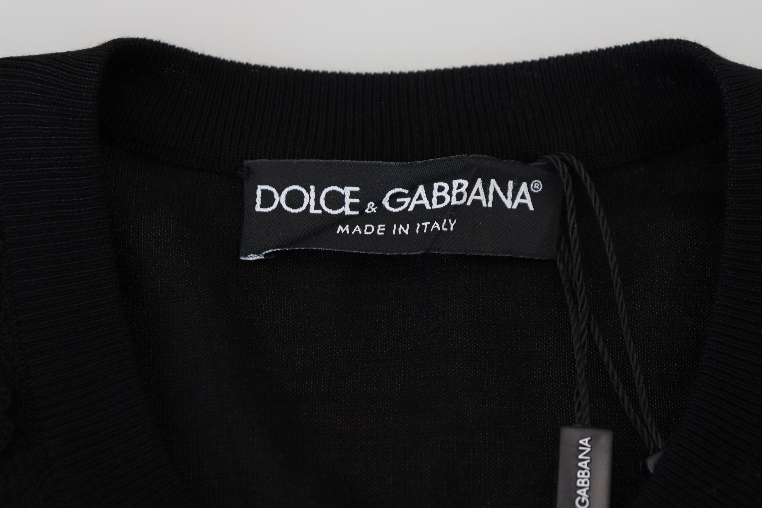 Dolce & Gabbana Elegant Black Floral Lace Cardigan Sweater - ACCEXO