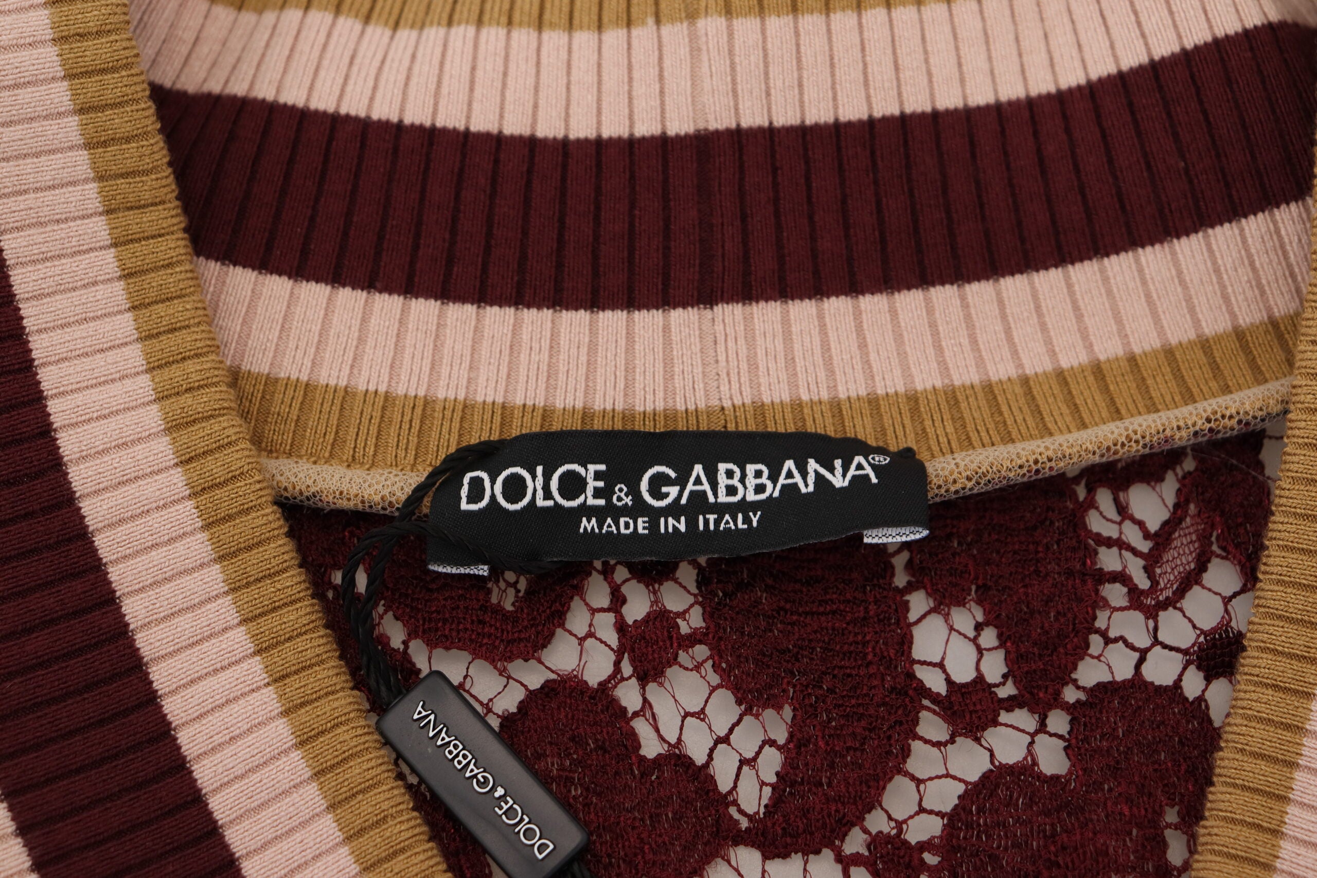 Dolce & Gabbana Multicolor V-Neck Pullover Sweater - ACCEXO