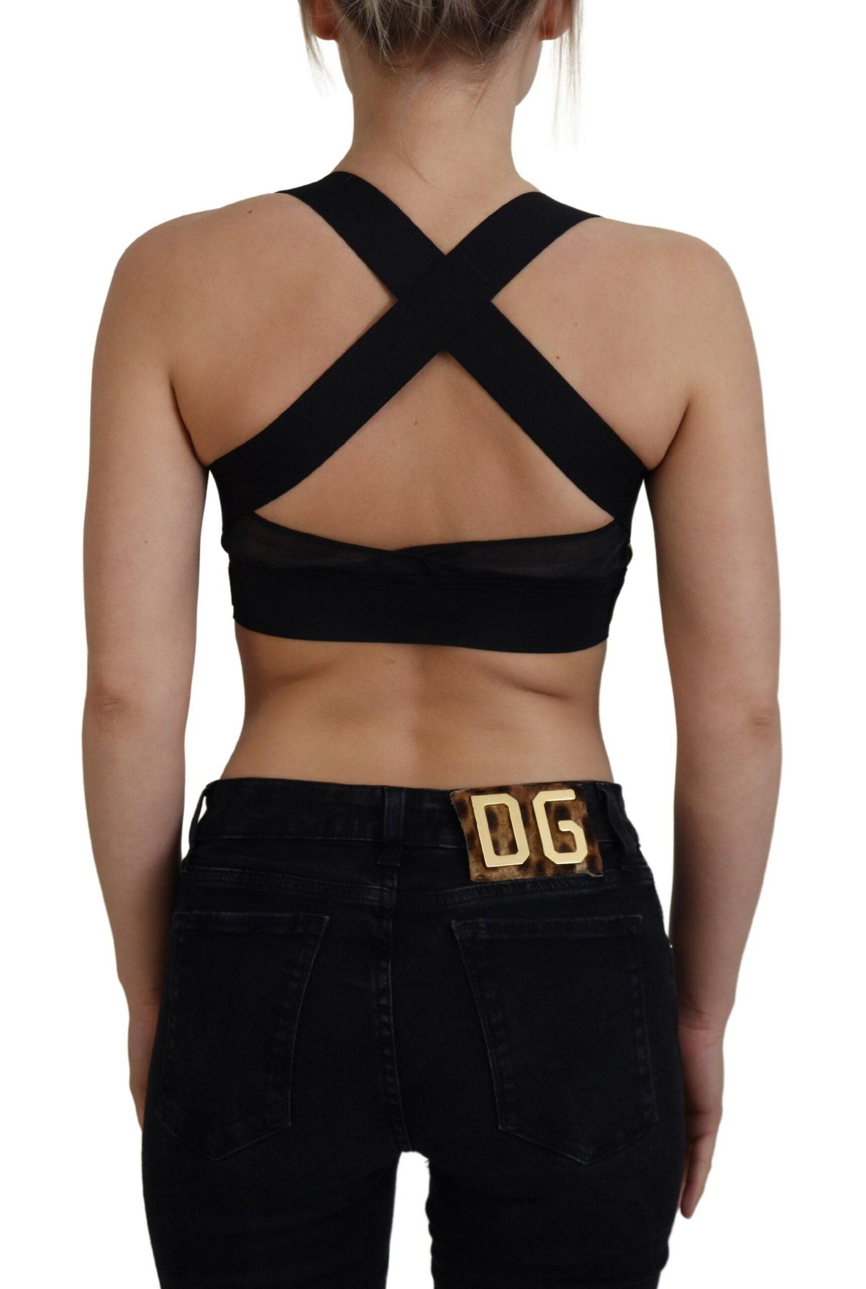 Dolce & Gabbana Elegant Cropped Top with Front Zipper - IT40|S