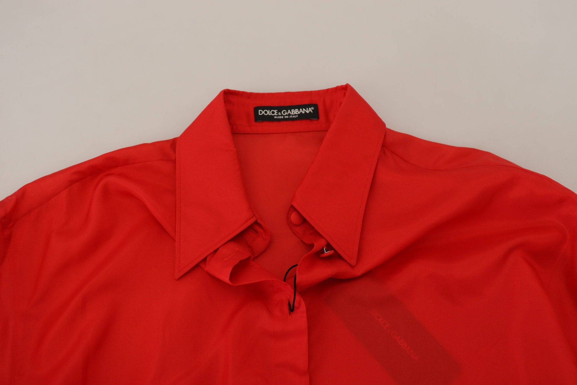 Dolce & Gabbana Elegant Silk Collared Long Sleeve Polo Top - IT40|S