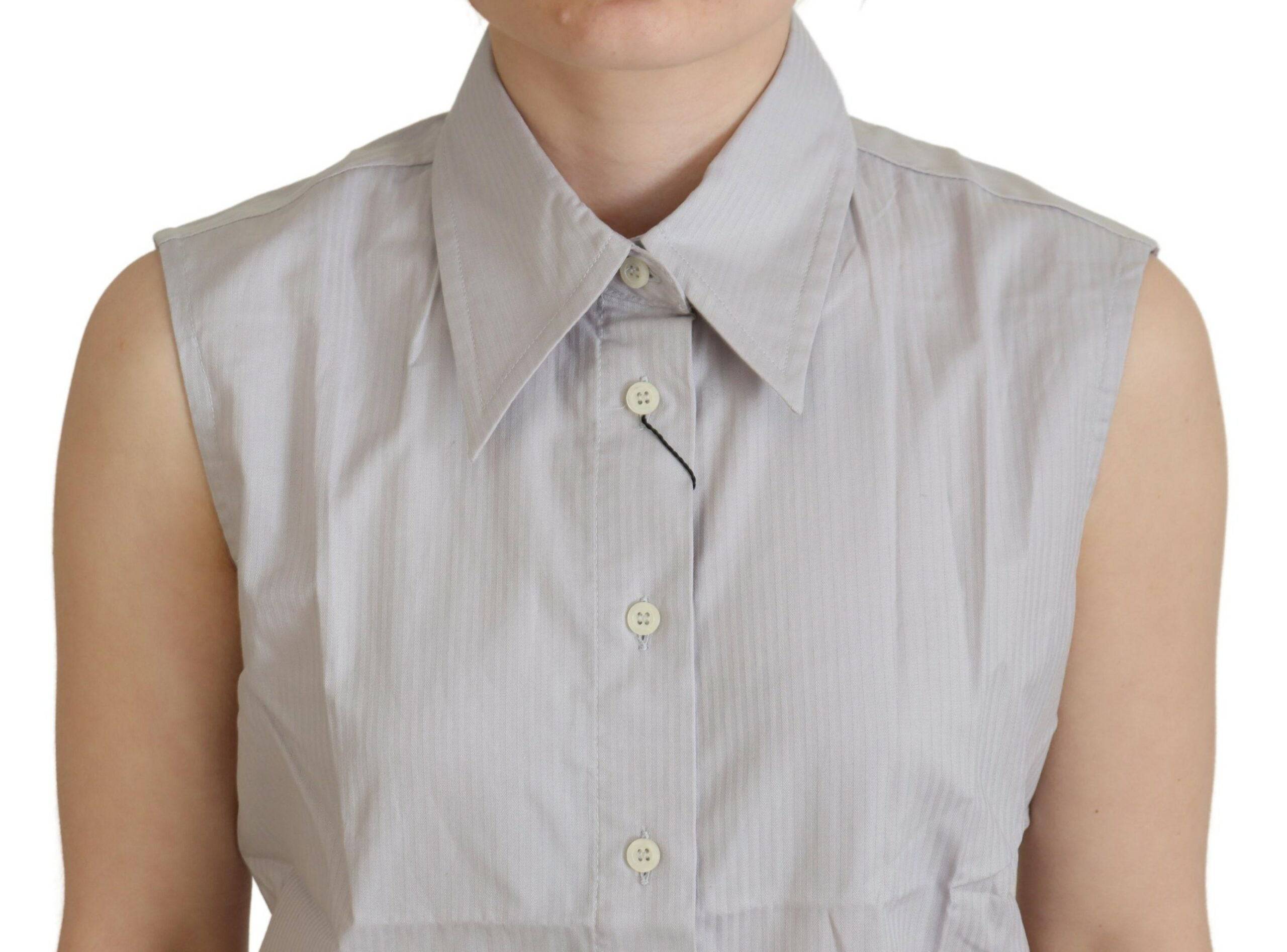 Ferre Elegant Sleeveless Cotton Polo Top - IT40|S