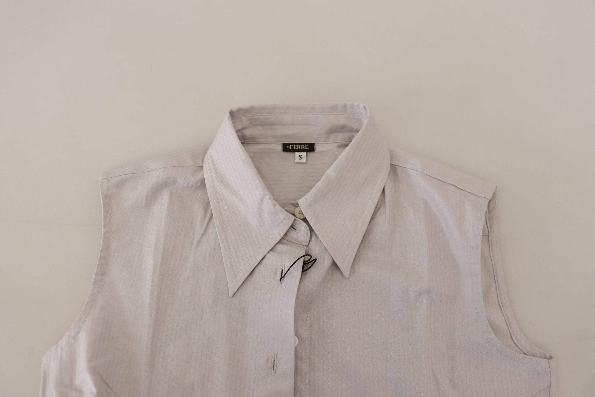 Ferre Elegant Sleeveless Cotton Polo Top - IT40|S