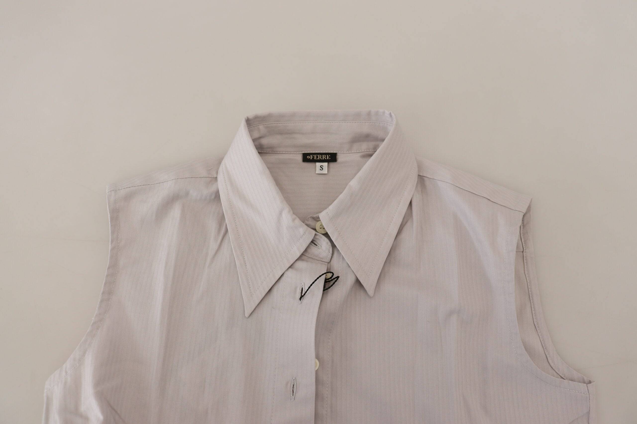 Ferre Elegant Sleeveless Cotton Polo Top - IT40|S
