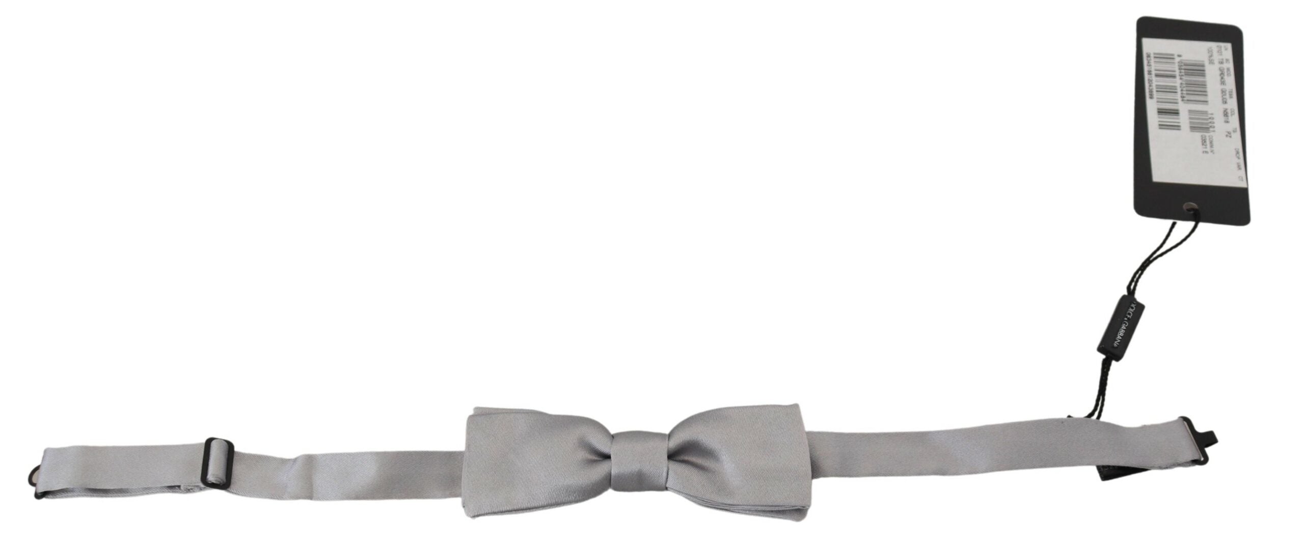 Dolce & Gabbana Elegant Gray Silk Bow Tie - ACCEXO