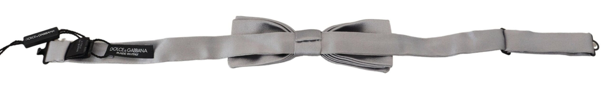 Dolce & Gabbana Elegant Gray Silk Bow Tie - ACCEXO