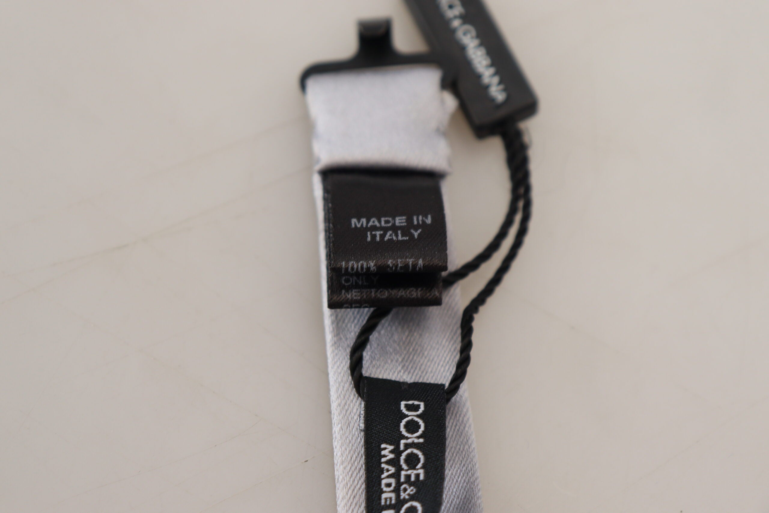Dolce & Gabbana Elegant Gray Silk Bow Tie - ACCEXO