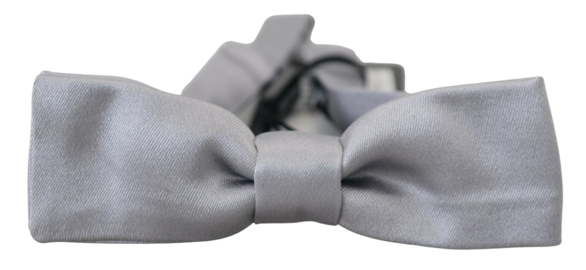 Dolce & Gabbana Elegant Gray Silk Bow Tie - ACCEXO