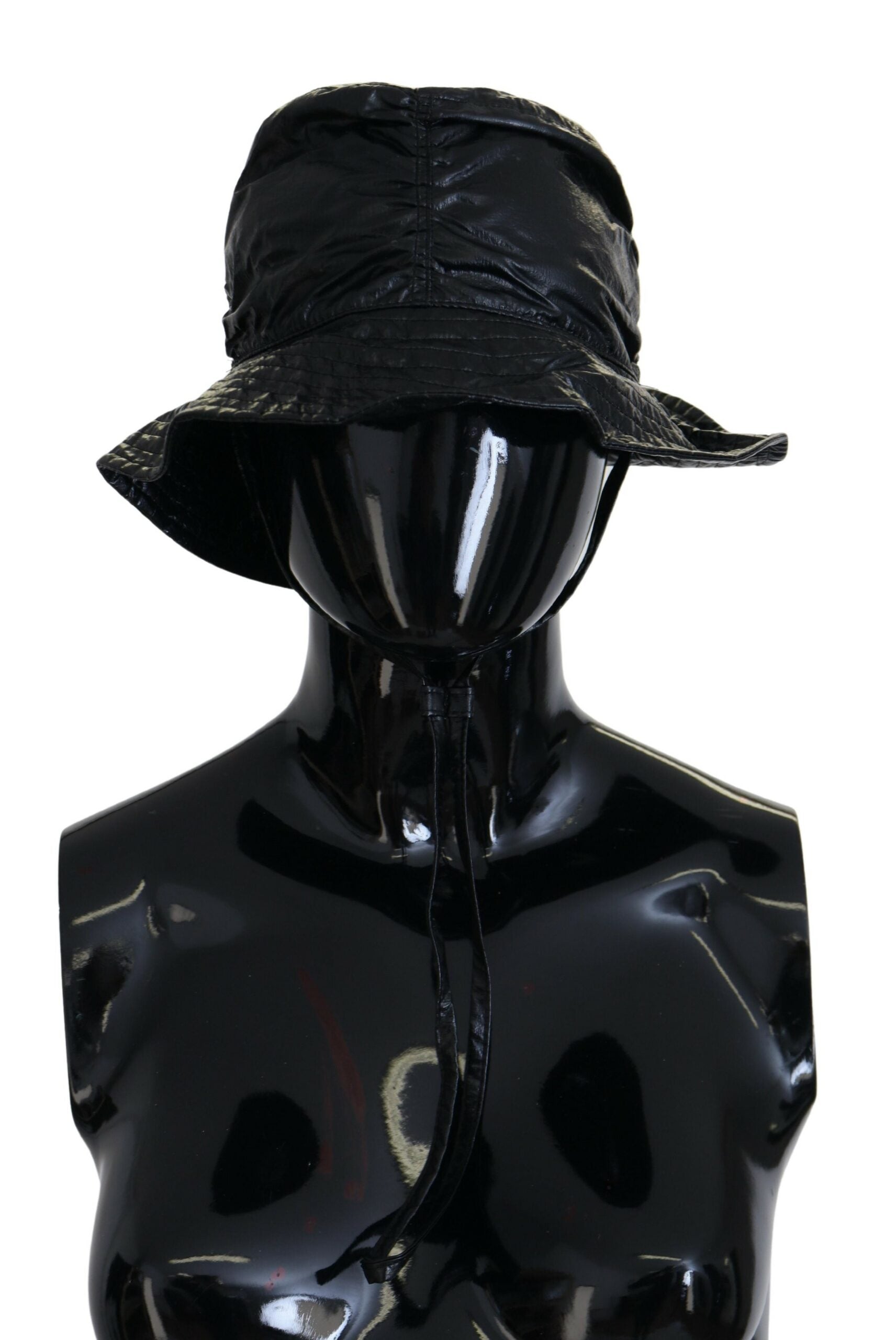 Dolce & Gabbana Sleek Black Bucket Cap with Logo Detail - ACCEXO