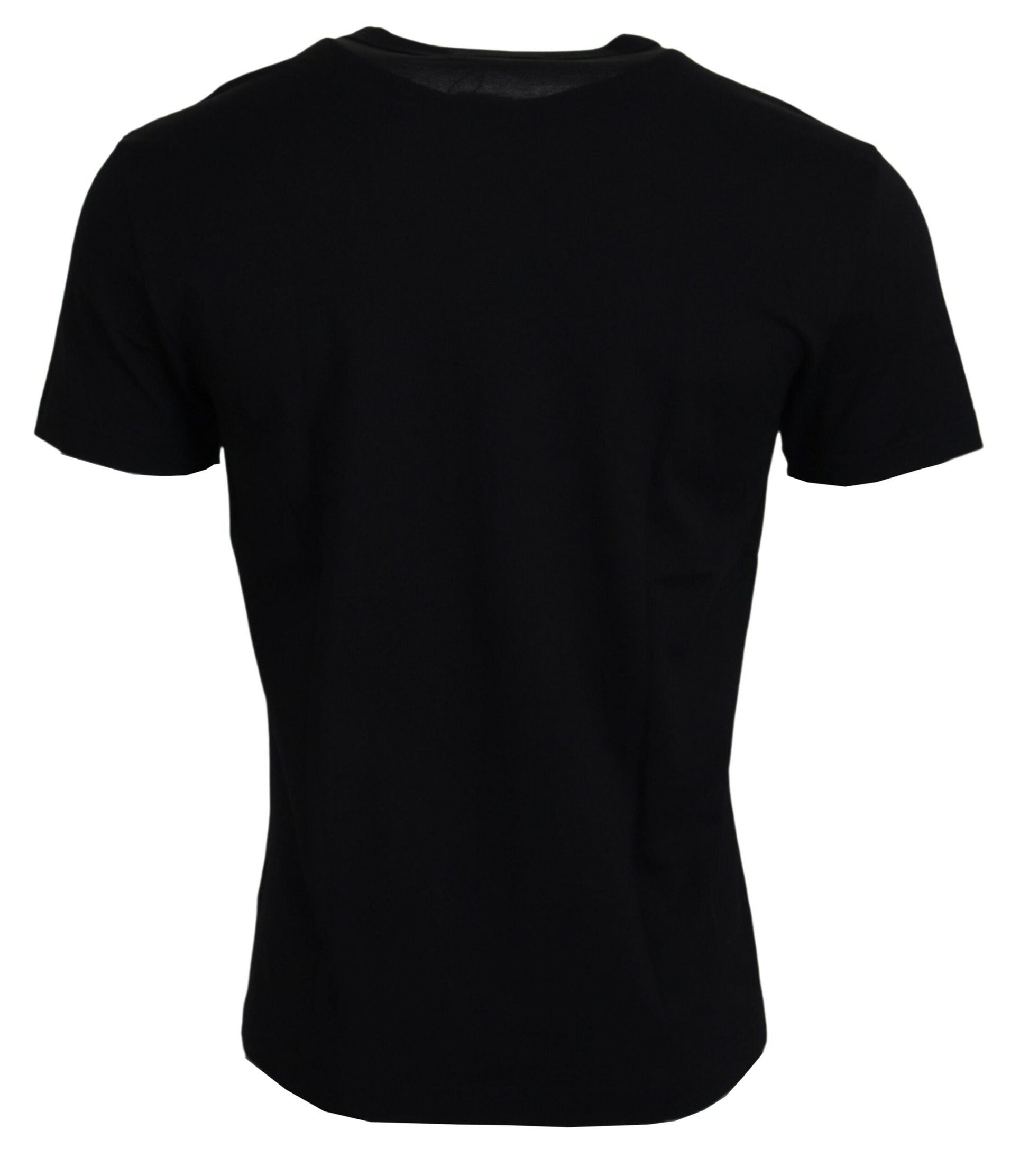 Dolce & Gabbana Chic Black Cotton Tee for the Modern Man - IT46 | S