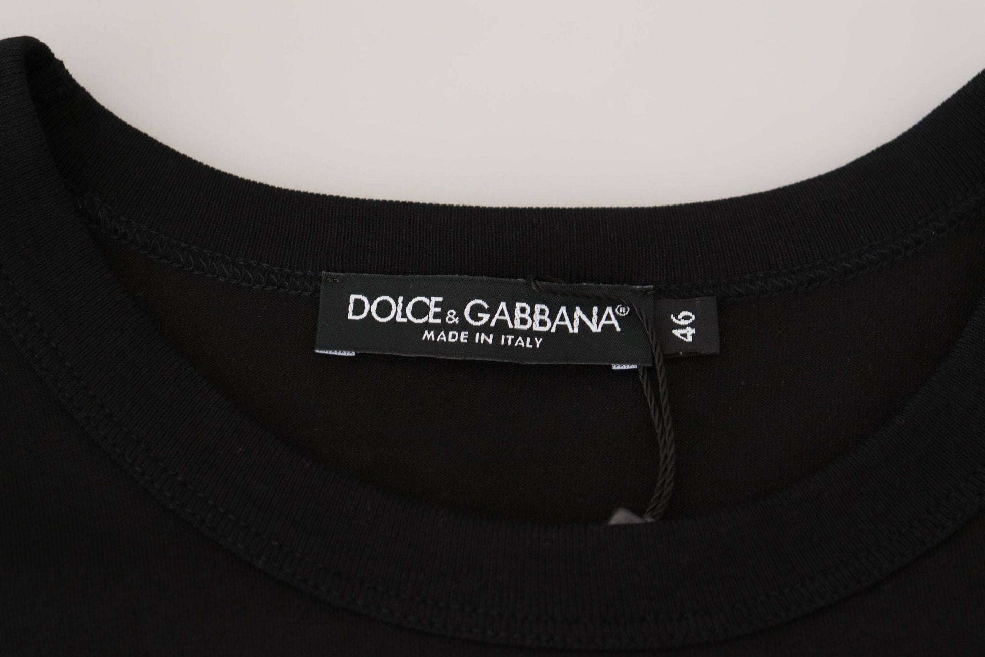 Dolce & Gabbana Chic Black Cotton Tee for the Modern Man - IT46 | S