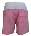 Dsquared² Chic White & Pink Print Swim Shorts