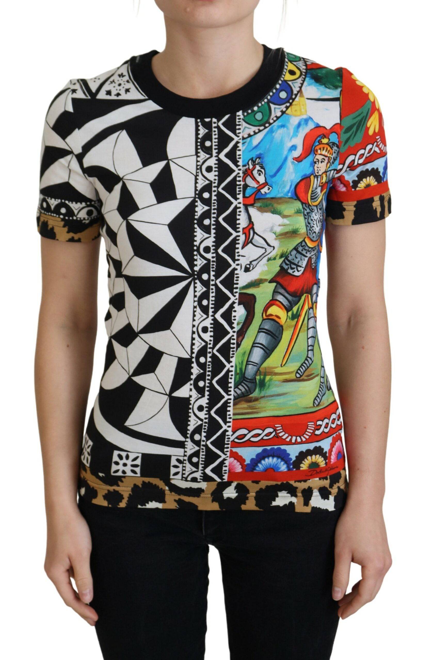 Dolce & Gabbana Elegant Multicolor Cotton Casual Tee - IT36|XXS