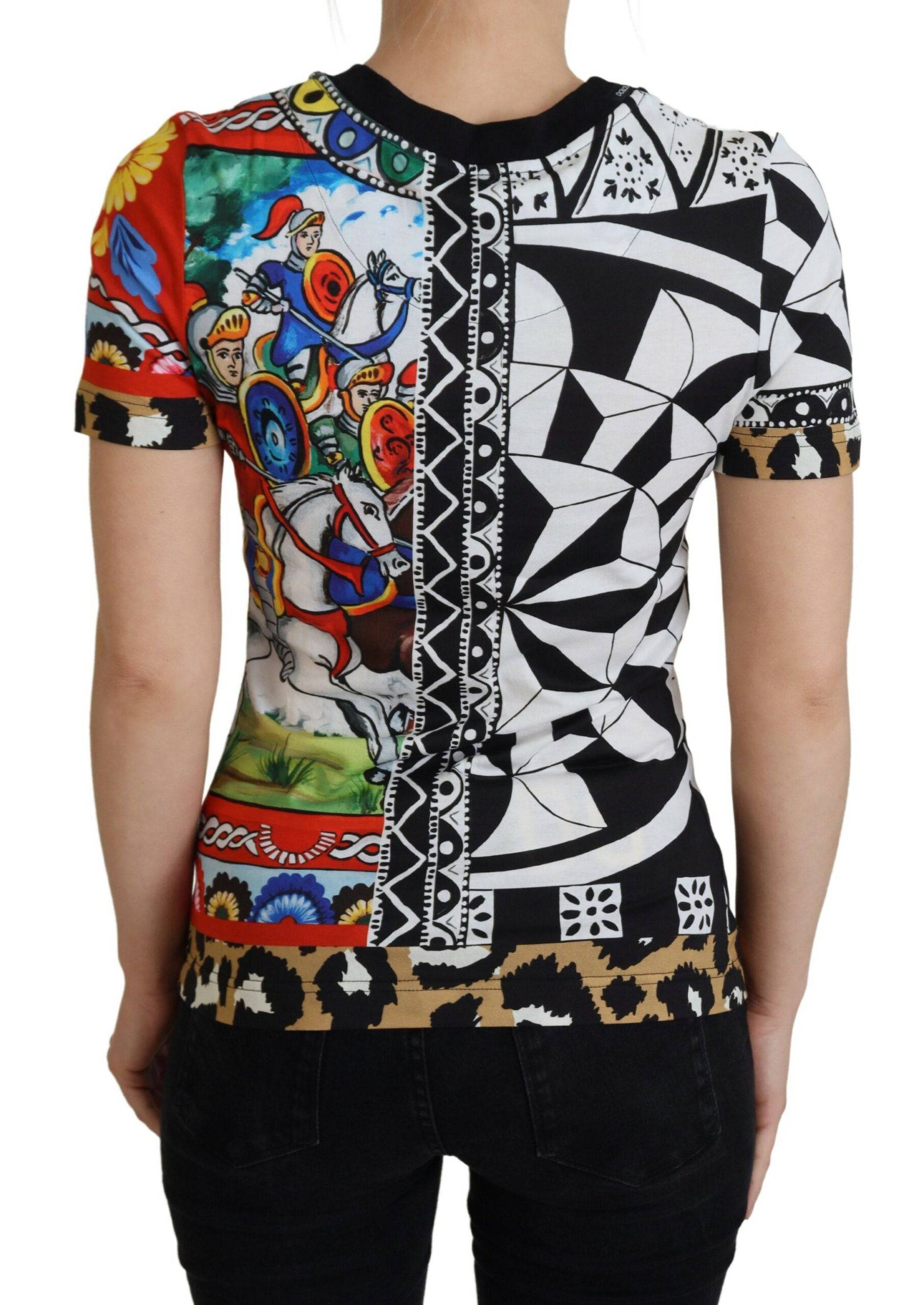 Dolce & Gabbana Elegant Multicolor Cotton Casual Tee - IT36|XXS