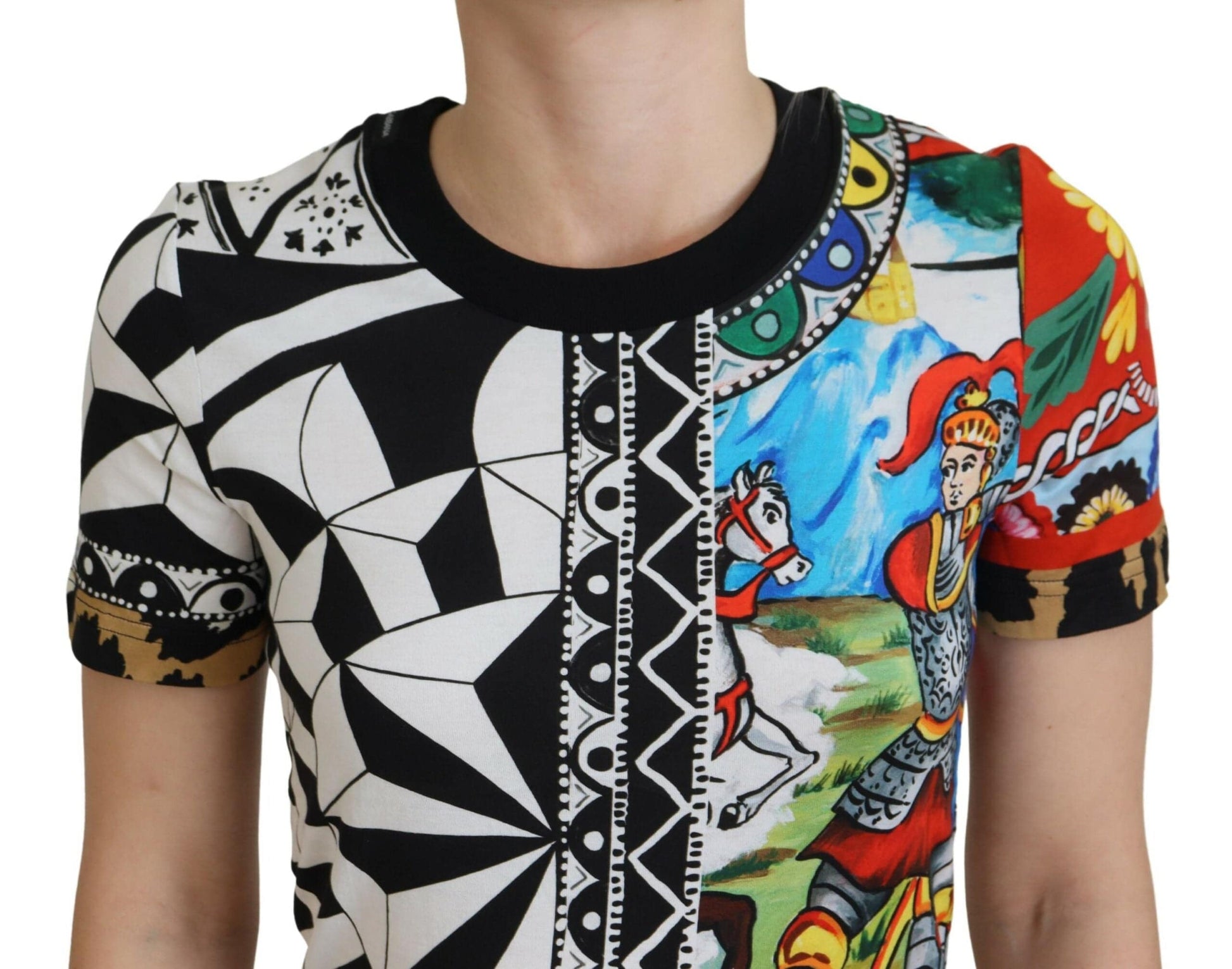 Dolce & Gabbana Elegant Multicolor Cotton Casual Tee - IT36|XXS
