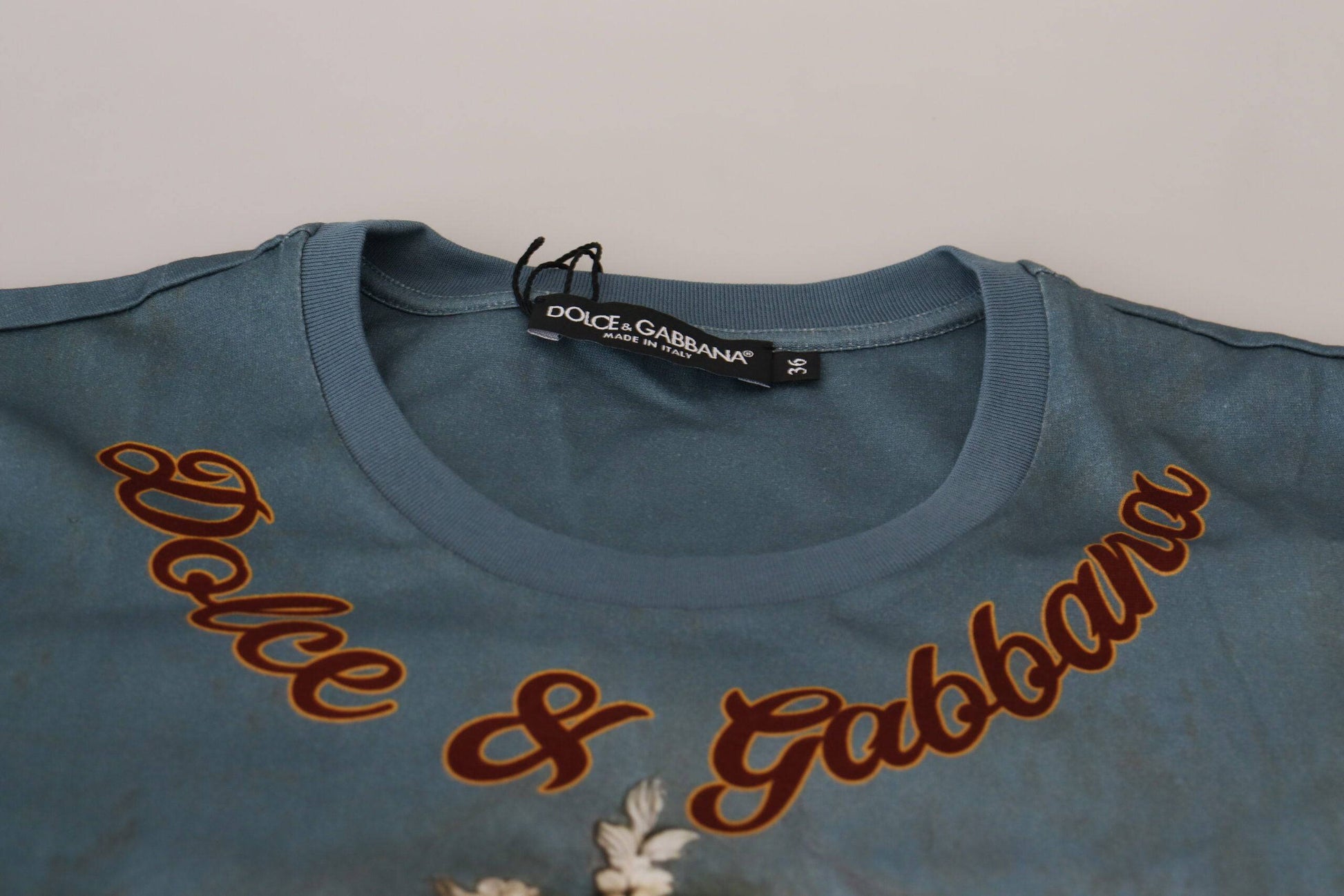 Dolce & Gabbana Chic Angel Print Casual Cotton Tee - IT36|XXS