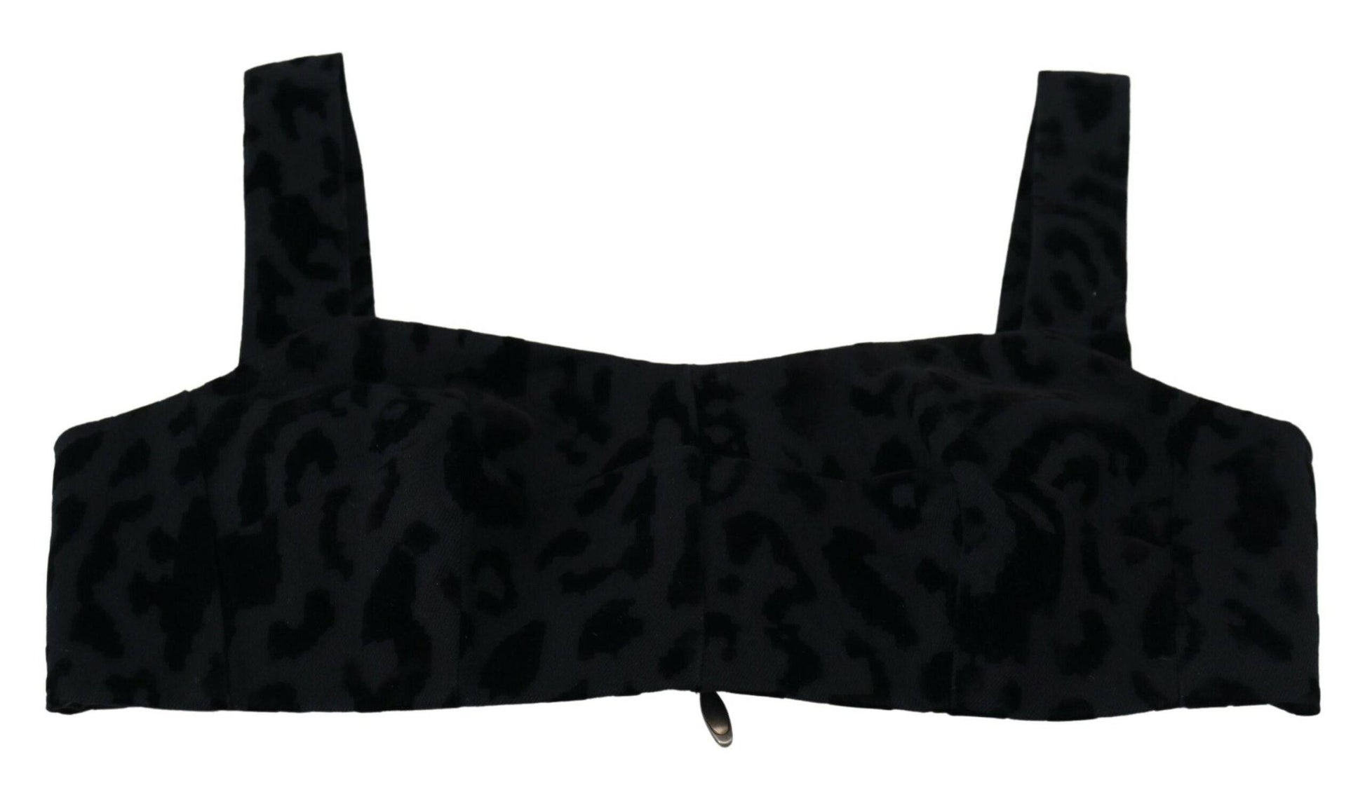 Dolce & Gabbana Elegant Black Cotton Blend Bustier Corset Top - IT40|S