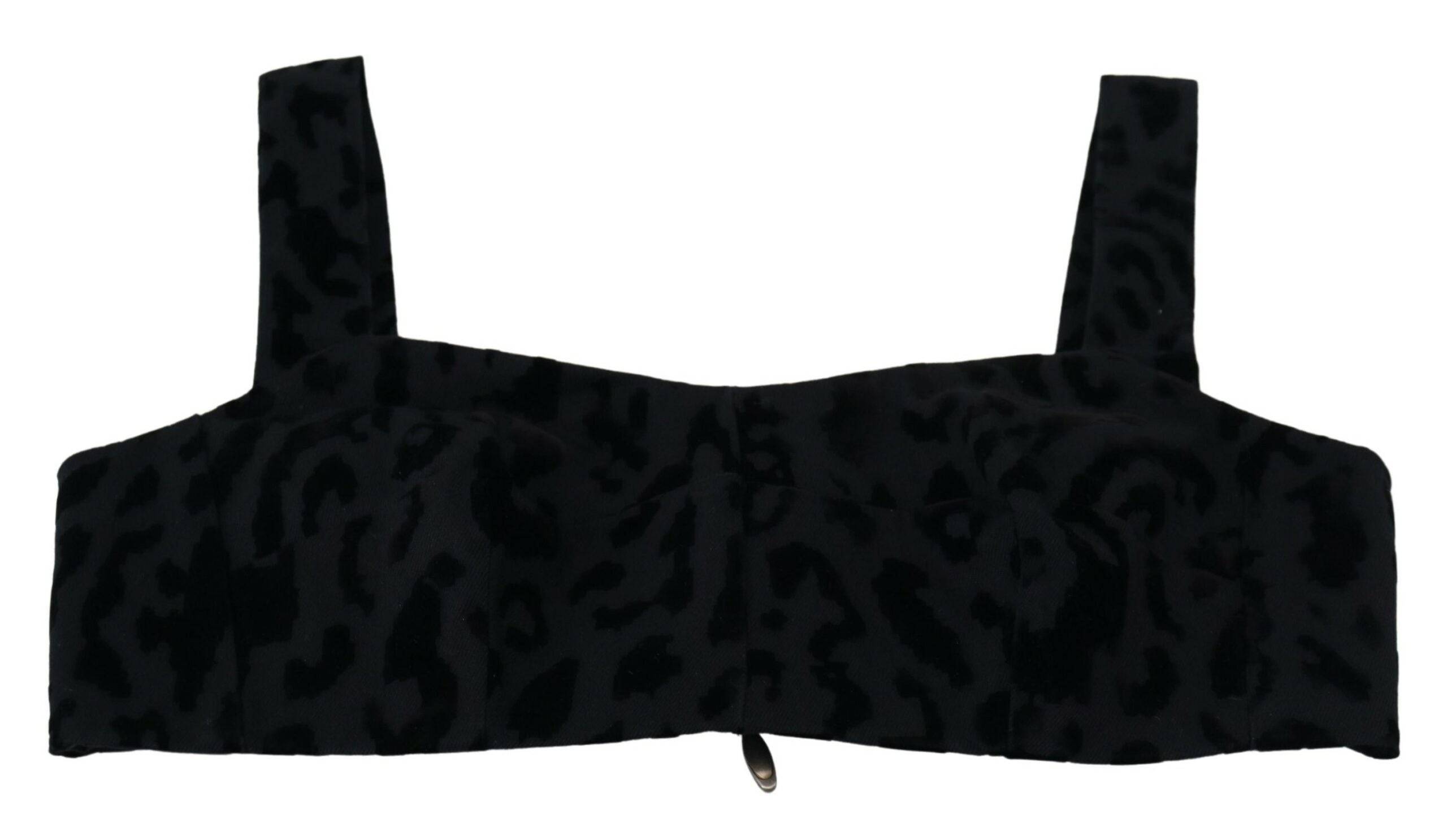 Dolce & Gabbana Elegant Black Cotton Blend Bustier Corset Top - IT40|S