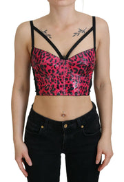 Dolce & Gabbana Leopard Print Bustier Corset Top - IT40|S