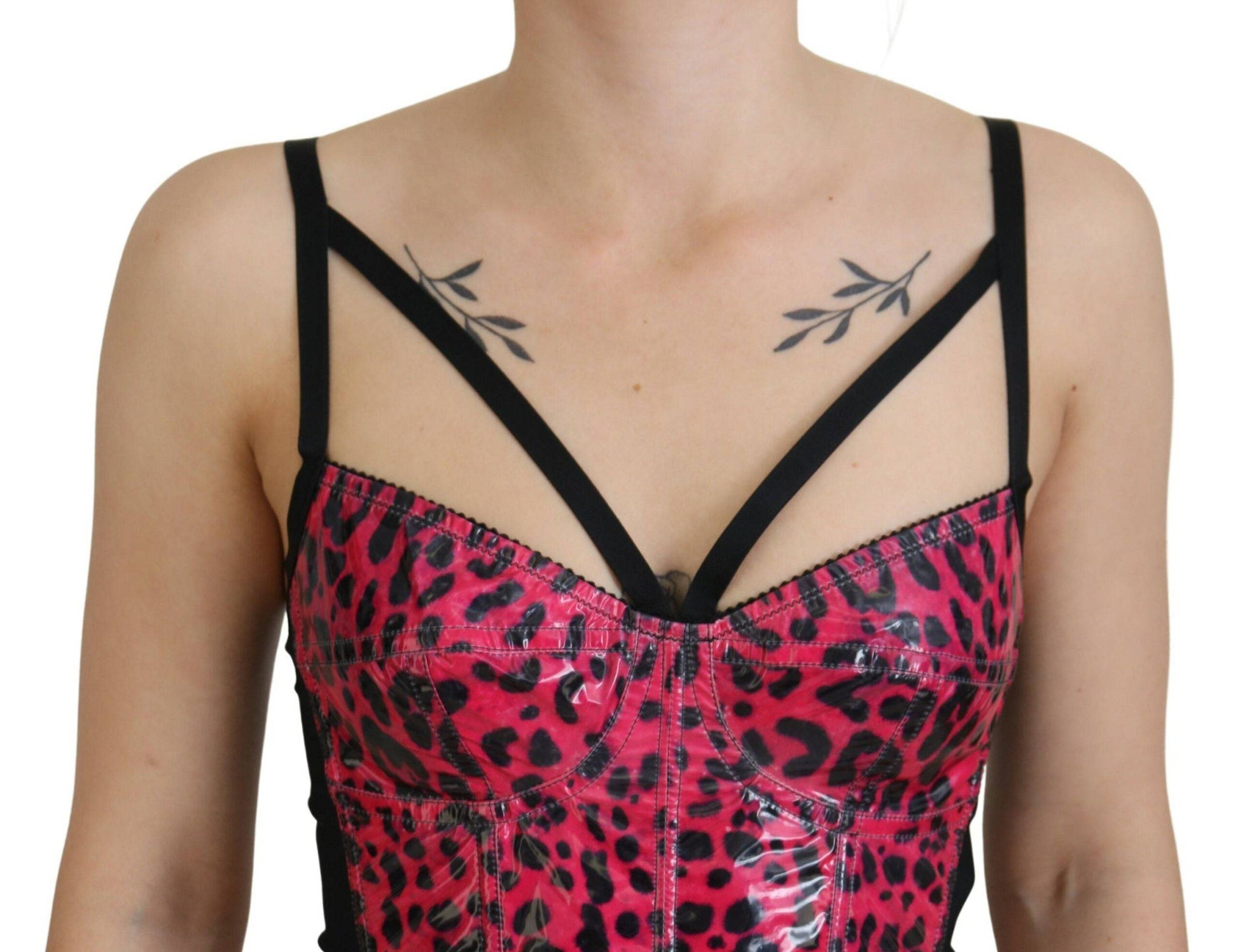 Dolce & Gabbana Leopard Print Bustier Corset Top - IT40|S