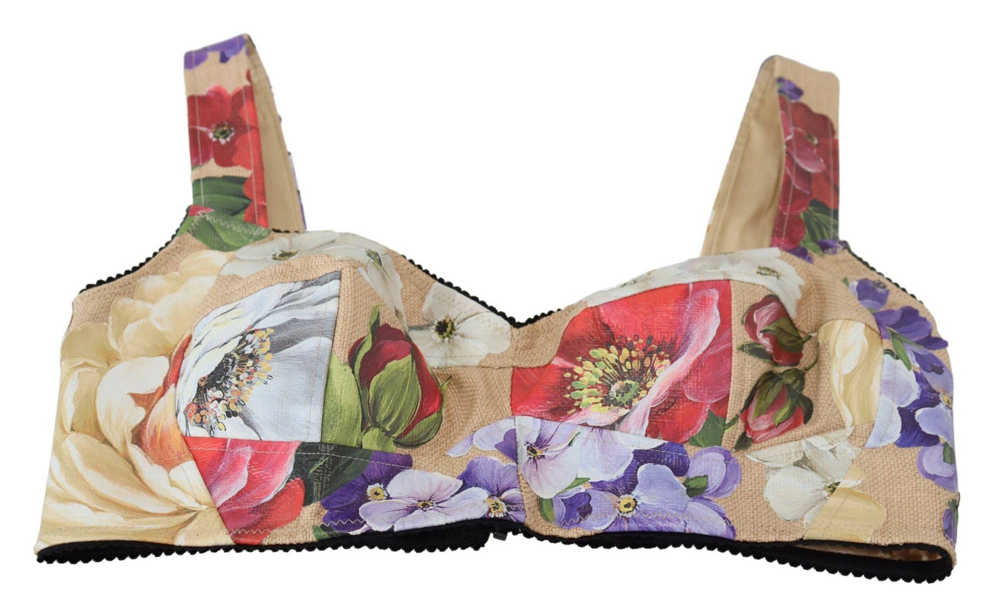 Dolce & Gabbana Floral Print Bustier Crop Top - IT40|S