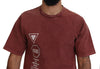 Dolce & Gabbana Elegant Maroon Printed Cotton Tee