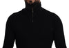 Dolce & Gabbana Elegant Silk Blend Black Pullover Sweater