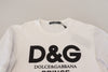 Dolce & Gabbana Elegant White Cotton Pullover Sweater