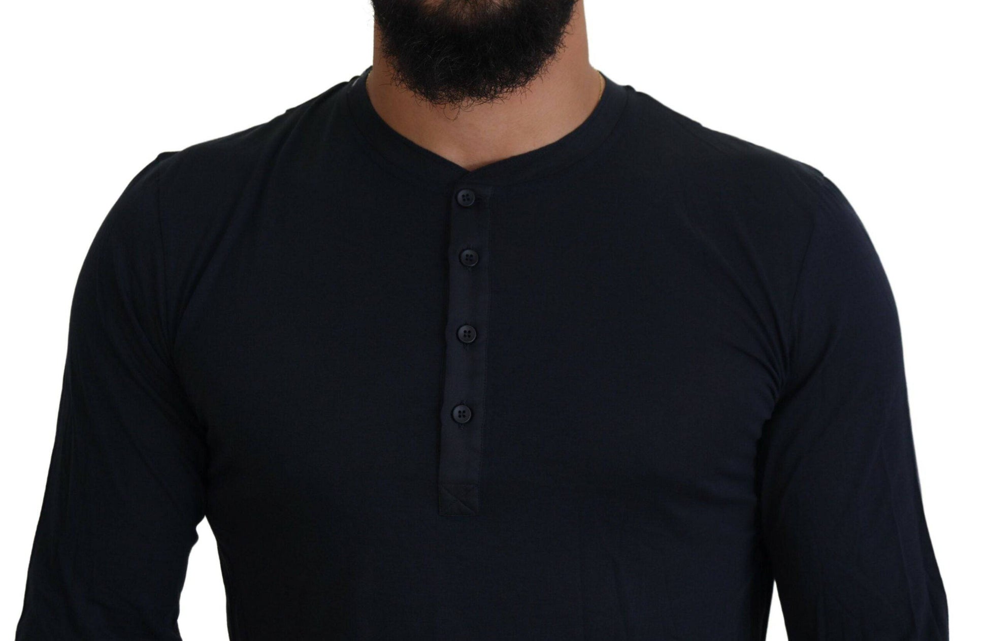 Dolce & Gabbana Elegant Cotton-Silk Blend Blue Pullover - IT46 | S