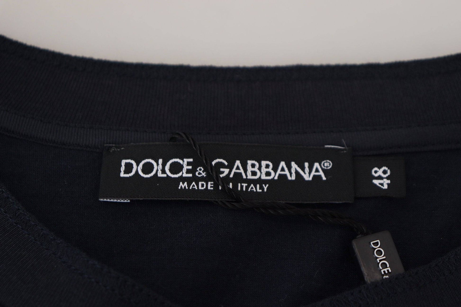 Dolce & Gabbana Elegant Cotton-Silk Blend Blue Pullover - IT46 | S