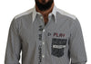 Dolce & Gabbana Classic Black and White Striped Button-Down Shirt