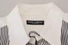 Dolce & Gabbana Classic Black and White Striped Button-Down Shirt