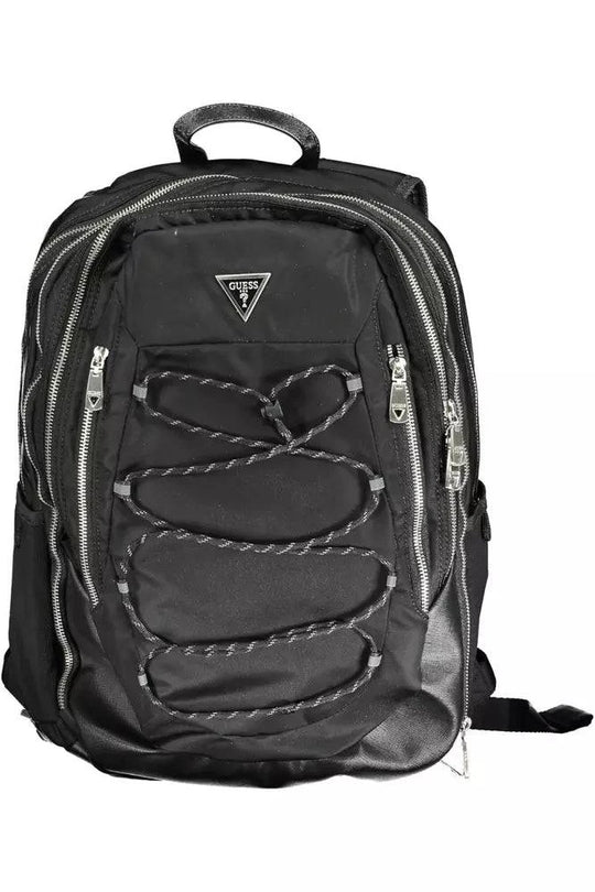 Guess Jeans Black Polyamide Men Backpack - ACCEXO