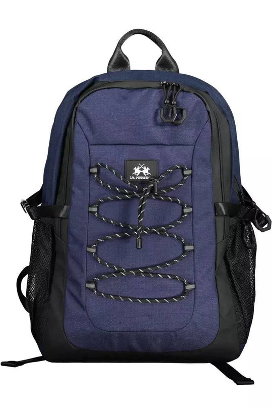 La Martina Blue Polyester Men Backpack - ACCEXO